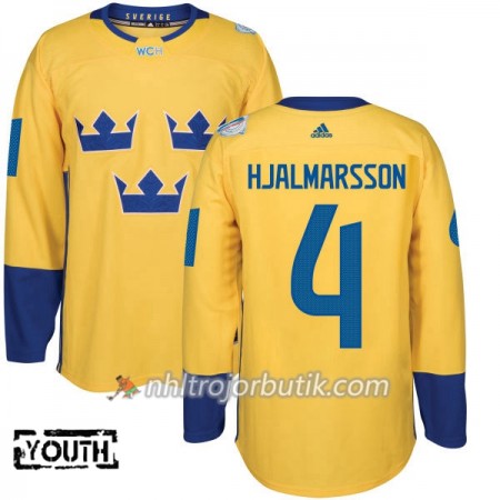 Sverige Tröja Niklas Hjalmarsson 4 World Cup 2016 Barn Gul Premier